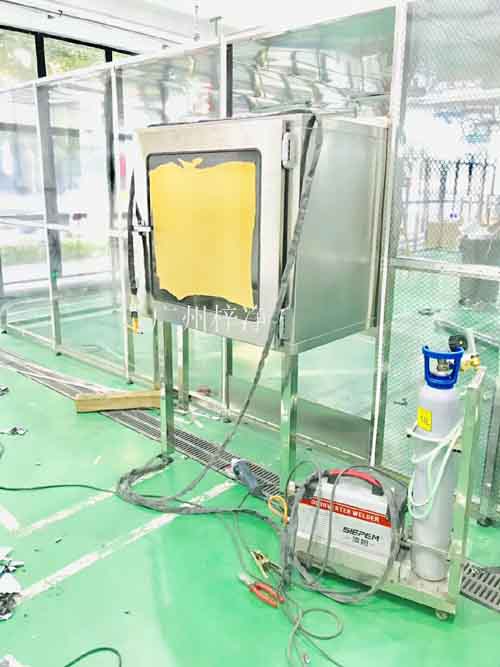 微生物实验室洁净棚与传递窗安装现场 微生物实验室洁净棚与传递窗安装现场